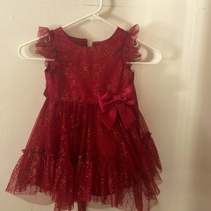 Red glitter dress for toddler